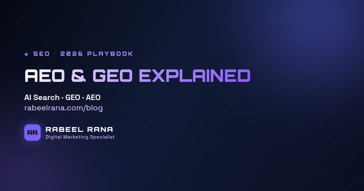 AEO & GEO: The Biggest SEO Shift of 2026 Explained
