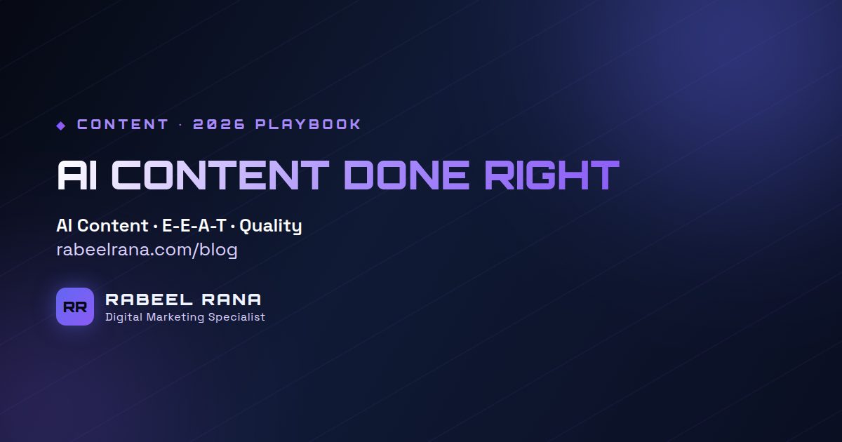 Using AI to Create Content Without Wrecking Your E-E-A-T