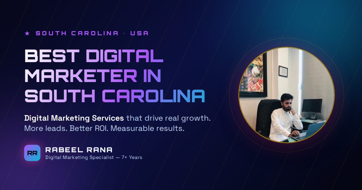 Best Digital Marketer in South Carolina — Rabeel Rana
