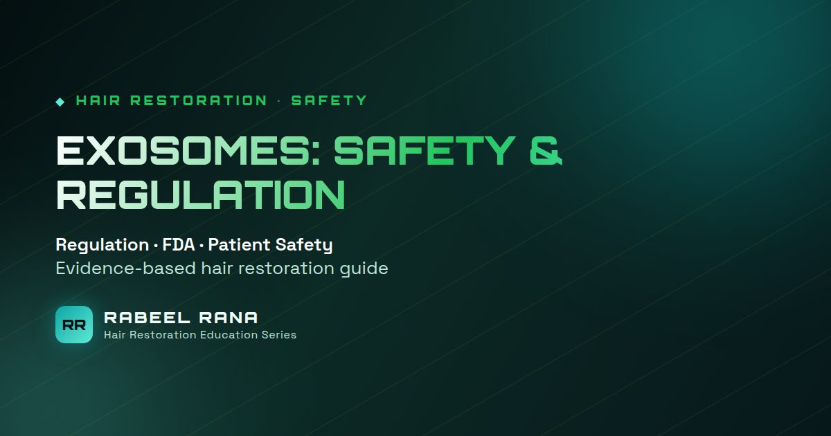 Exosome Hair Therapy: Safety, Risks and the FDA Regulatory Reality