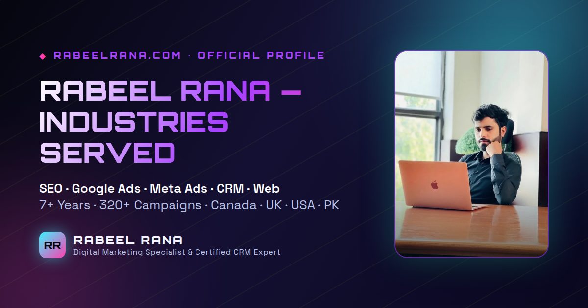 Industries Rabeel Rana Has Worked In: From Insurance to Recreation