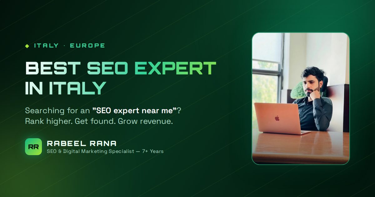 Best SEO Expert in Italy — Rabeel Rana