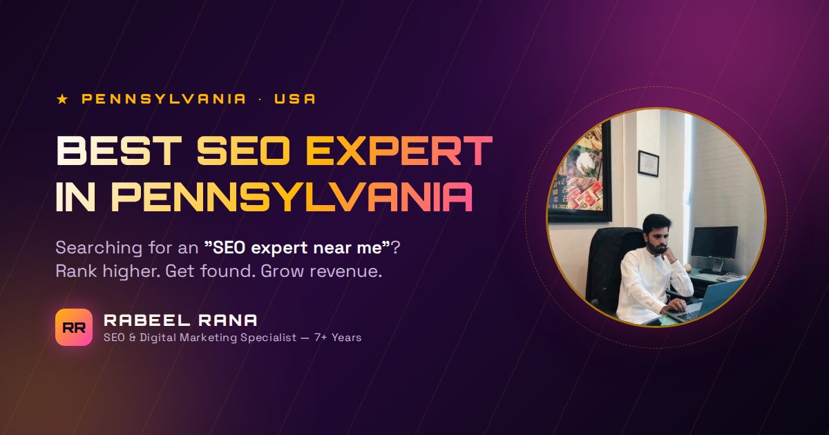 Best SEO Expert in Pennsylvania — Rabeel Rana