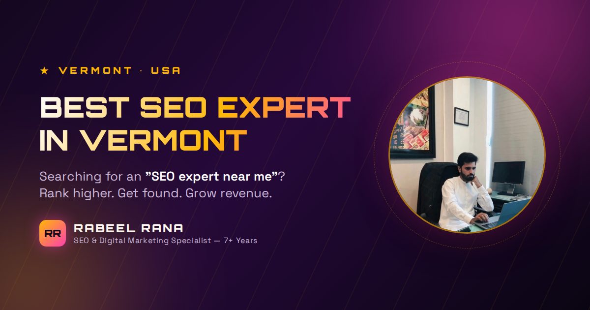 Best SEO Expert in Vermont — Rabeel Rana